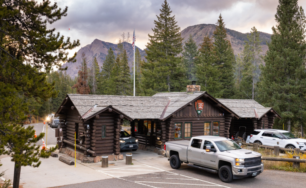 The NE entrance station is the gateway to fly fishing Yellowstone's Soda Butte Creek