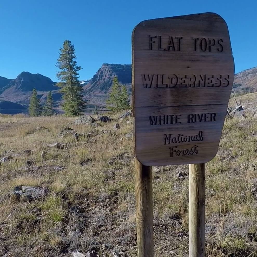 Flat Tops Wilderness sign