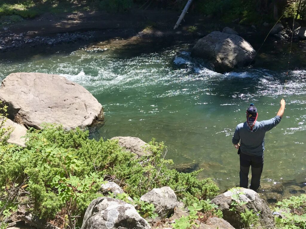 Joel works a hole while fly fishing Yellowstone's Soda Butte Creek