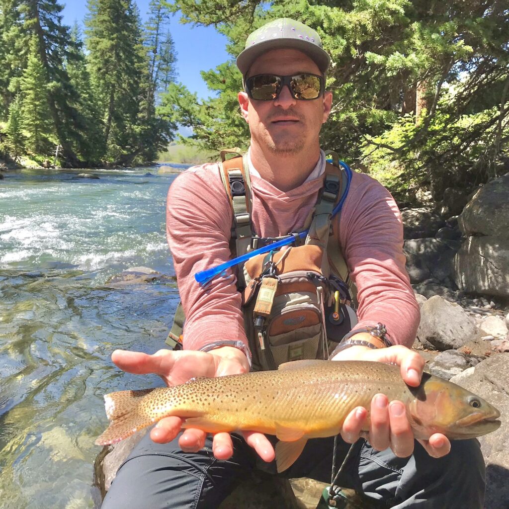 An 18" Yellowstone Cutthroat trout from Yellowstone's Soda Butte Creek