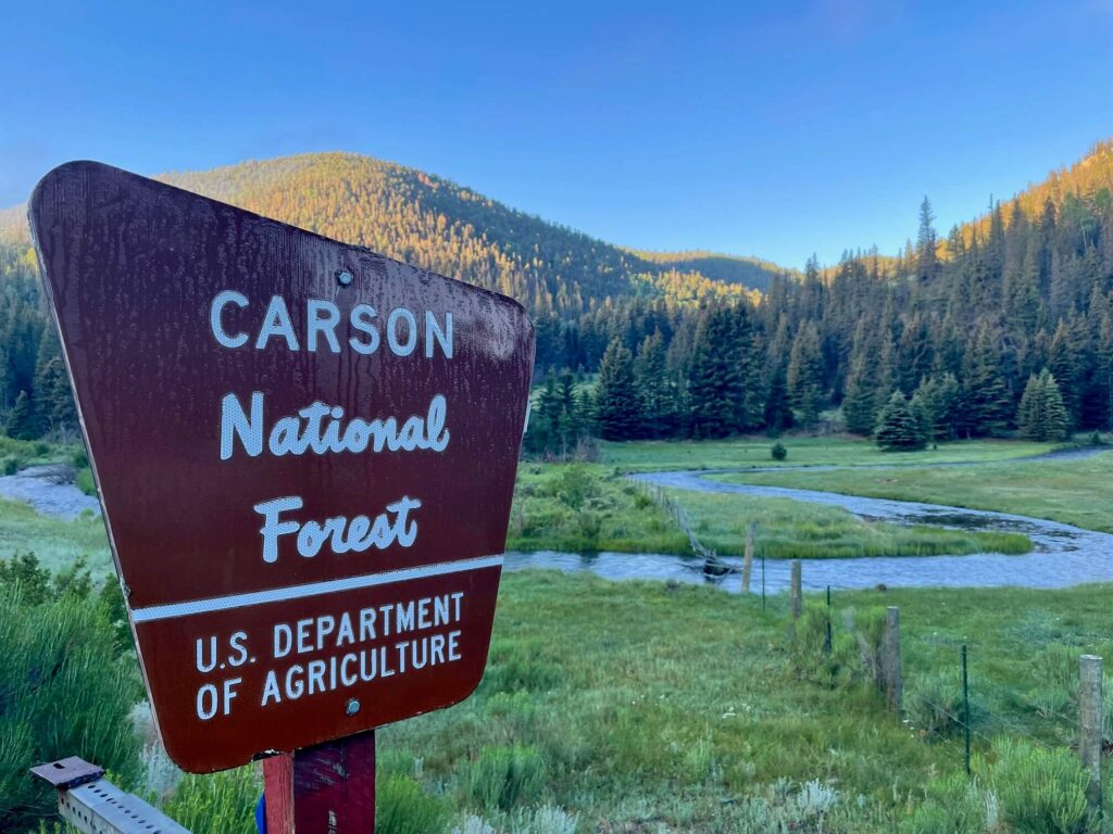 Carson National Forest Sign