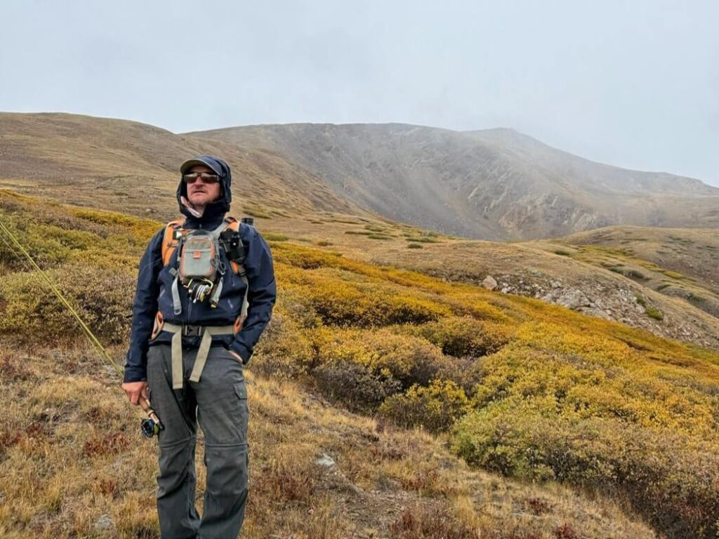 Hiking down from a storm