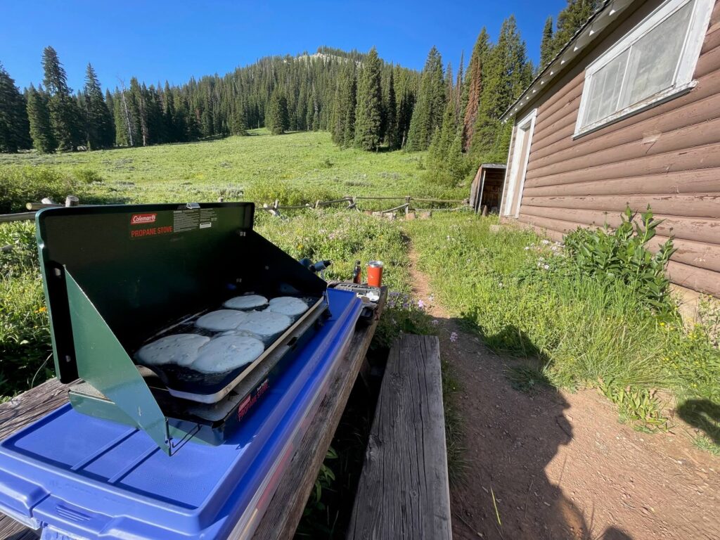 Morning Pancakes at Labarge Guard Station